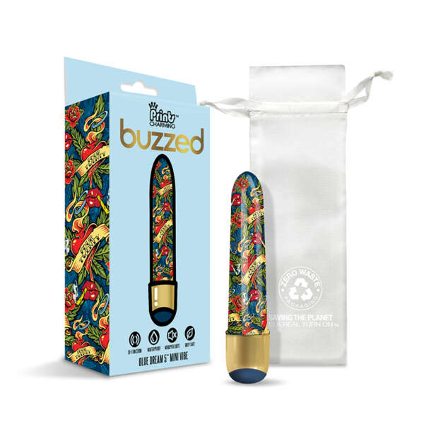 Prints Charm Buzzed 5"" Vibe 10X Blue Dr