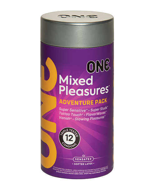 One Mixed Pleasures Condoms - Jar of 12