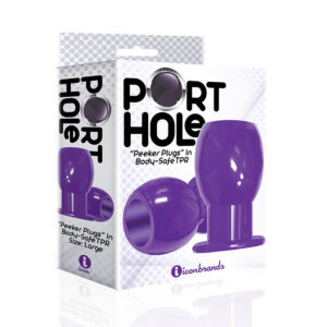 The 9's Port Hole Hollow Butt Plug Purpl