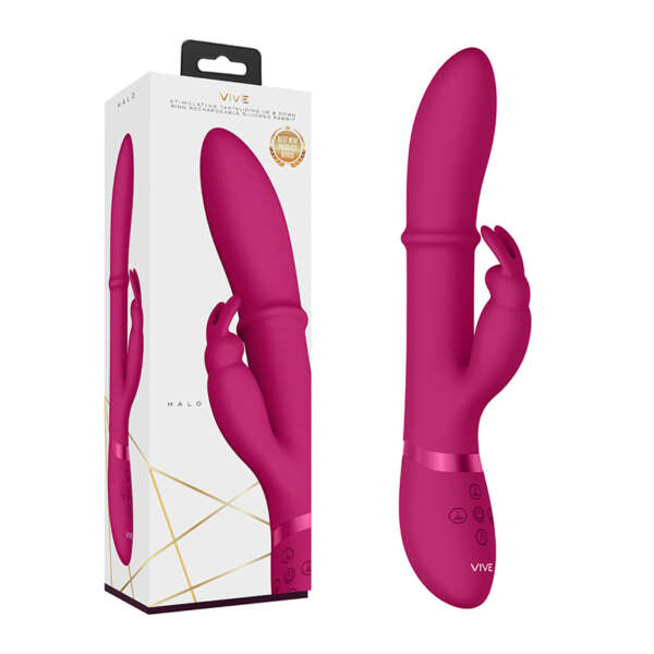 VIVE HALO Stimul Ring Rabbit Vibr Pink