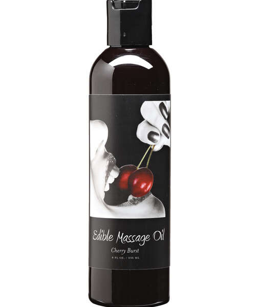 Earthly Body Edible Massage Oil - 8 oz Cherry