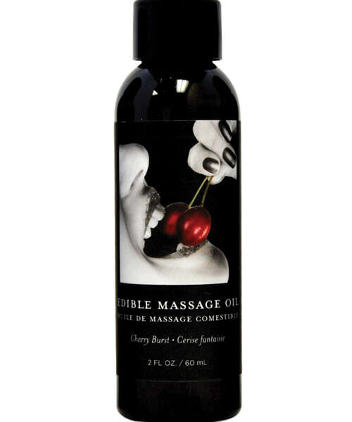Earthly Body Edible Massage Oil - 2 oz Cherry