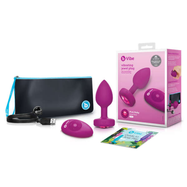 b-Vibe Vibrating Jewel Pink Ruby S/M