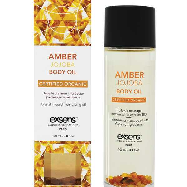 EXSENS of Paris Organic Body Oil w/Stones - Amber Jojoba 100 ml