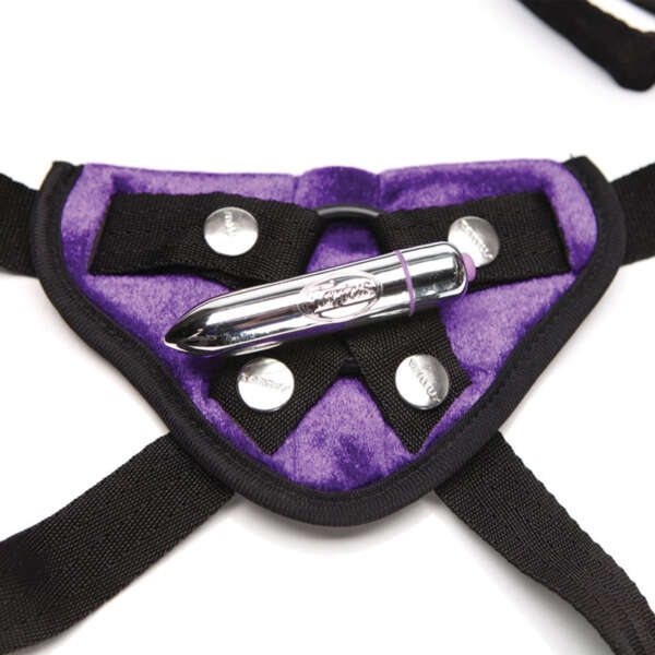 Tantus Velvet Vibrat Harness Lilac CLAM