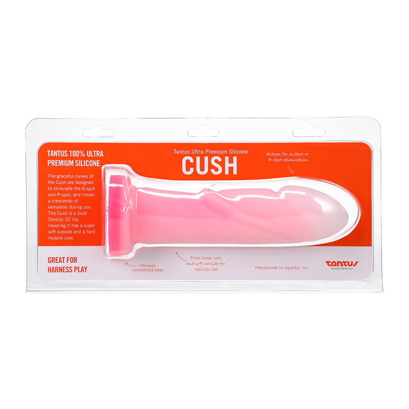 Tantus Cush O2 Dildo Rose Quartz CLAM