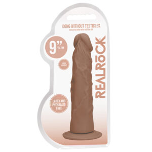 RealRock 9in Dildo With Suction Cup Tan