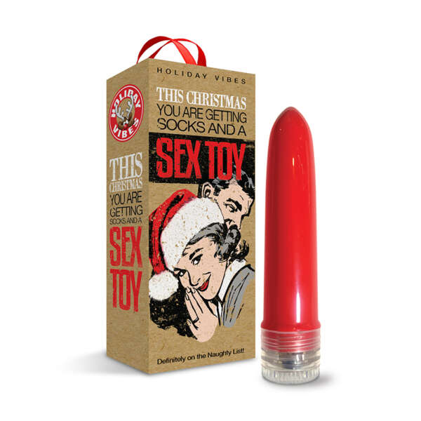 Naughty List Gift Socks& A Toy 4in Vibe