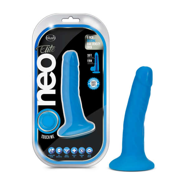 Neo Elite 6in Sili Dual Dens Neon Blue