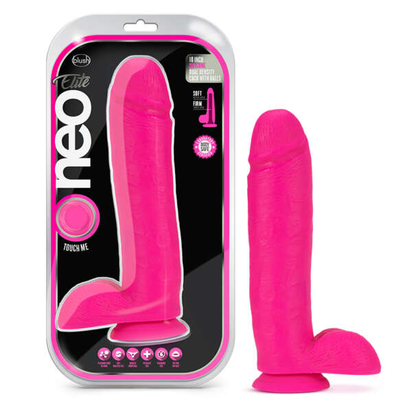Neo Elite 10in Sili Dual Dens Neon Pink