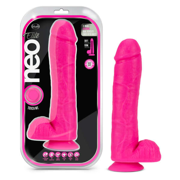 Neo Elite 11in Sili Dual Dens Neon Pink