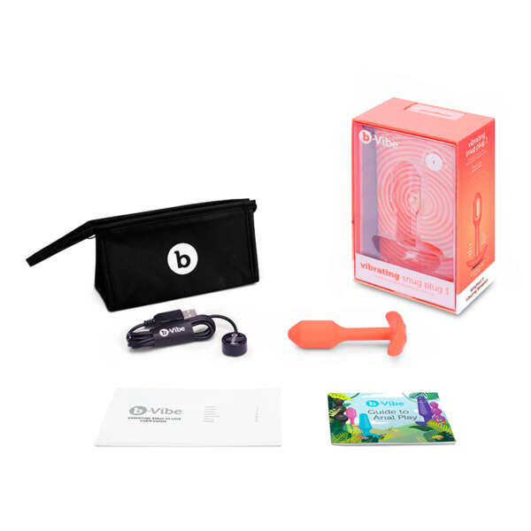 b-Vibe Vibrating Snug Plug 1 Orange