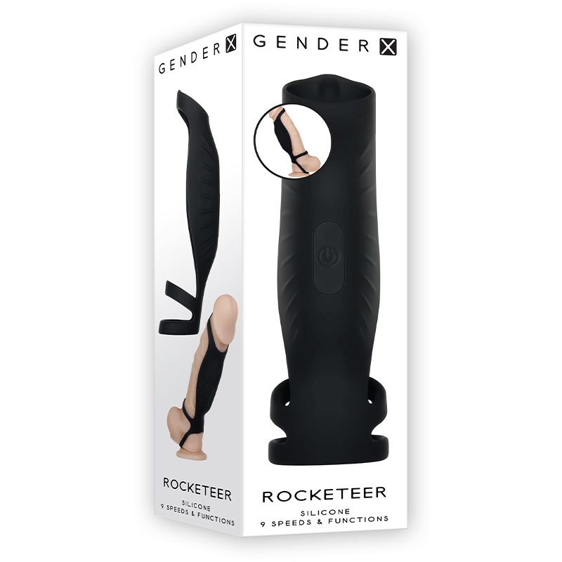 GX Rocketeer Vibrating Penis Sheath Blk