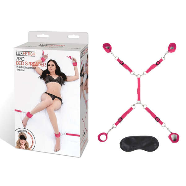 Lux Fetish 7pc Bed Spreader Set Hot Pink