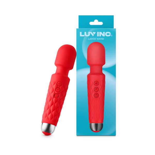 Luv Inc Lw96 Large Wand Vibrator Red