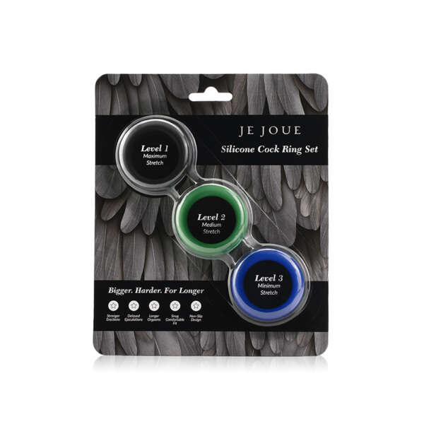 Je Joue 3-Pack Silicone C-Rings Bk/Gn/Bl