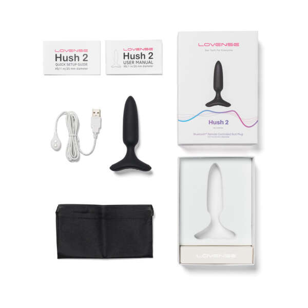 Lovense Hush 2 Vibrating ButtPlug XS 1in