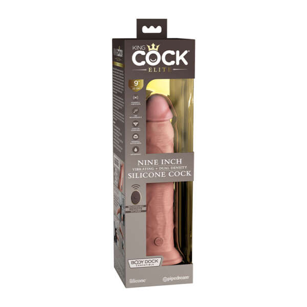 King Cock Elite 9in VibDualDensRem Bei