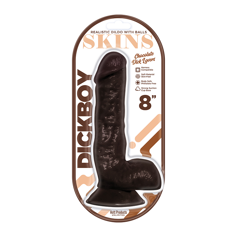 Dickboy Skins Dildo 8in Chocolate Lover