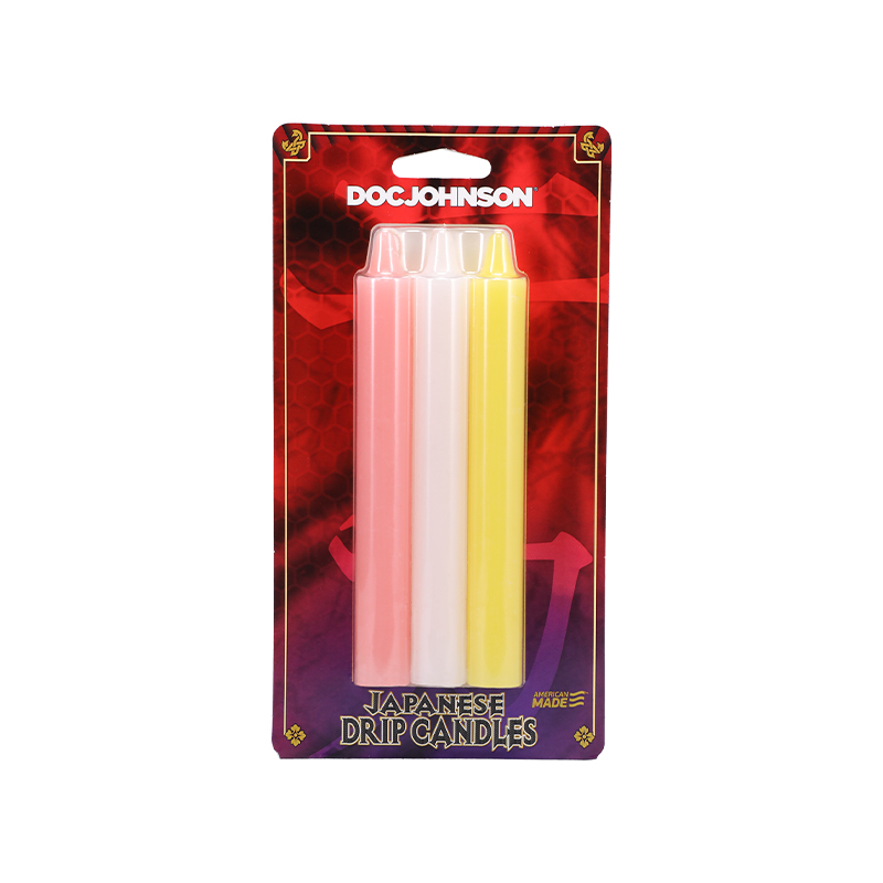 Japanese Drip Candles 3pk Pk, Wh Ye