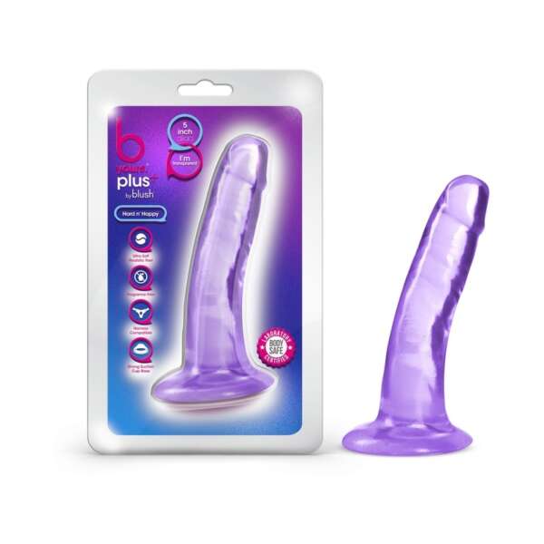 B Yours Plus Hard n Happy 5in Dildo Pur