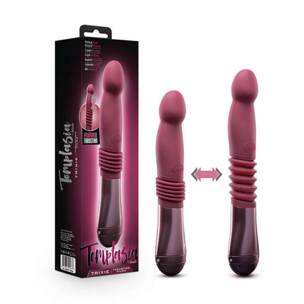 Temptasia Trixie 10in ThrustDildo Wine