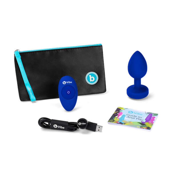 b-Vibe Vibrating Jewel Blue Sapph L/XL