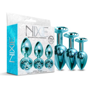 Nixie Metal Butt Plug Train Set Blue Met