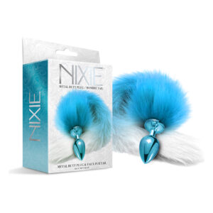 Nixie Metal Butt Plug W/Ombre Tail Bl Me