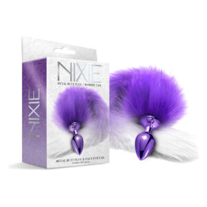 Nixie Metal Butt Plug W/Ombre Tail Pu Me