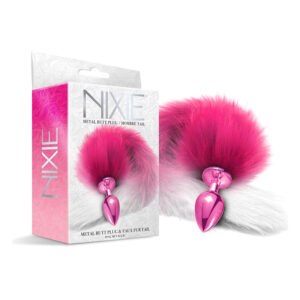 Nixie Metal Butt Plug W/Ombre Tail Pk Me