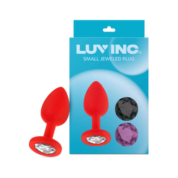 Luv Inc Jp31 Jewel Sml Plug w/3 Gems Red