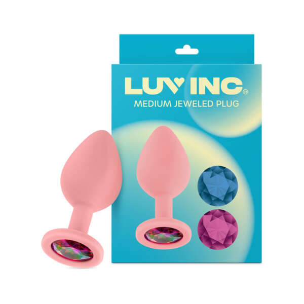 Luv Inc Jp32 Jewel Med Plug w/3 Gems Pnk