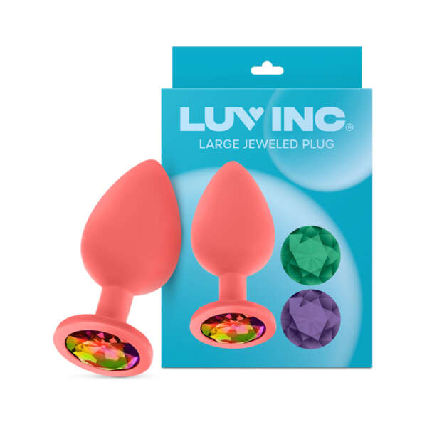 Luv Inc Jp33 Jewel Lrg Plug w/3 Gems Cor