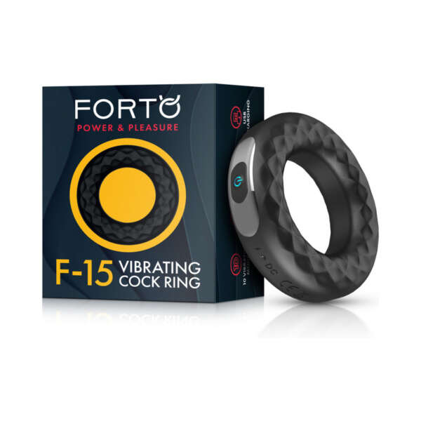Forto F-15 Sili Vibrating Cockring Blk