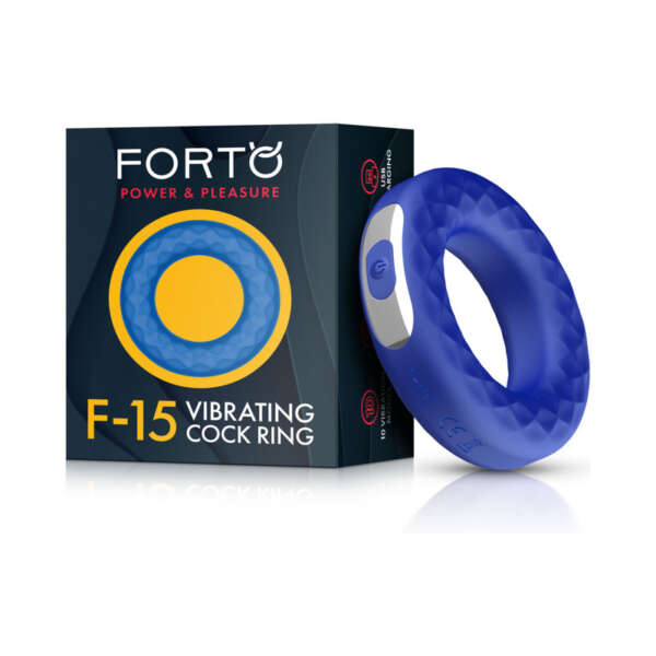 Forto F-15 Sili Vibrating Cockring Blue