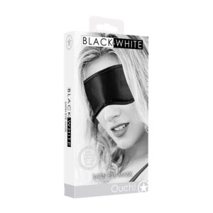 Ouch B&W Satin Eye Mask Blindfold Black