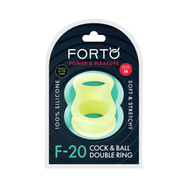 Forto F-20 Cockring Ball Stretch Med Glo