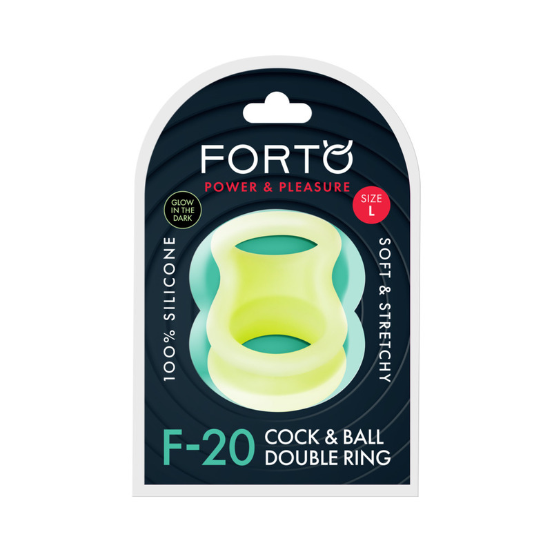 Forto F-20 Cockring Ball Stretch Lrg Glo