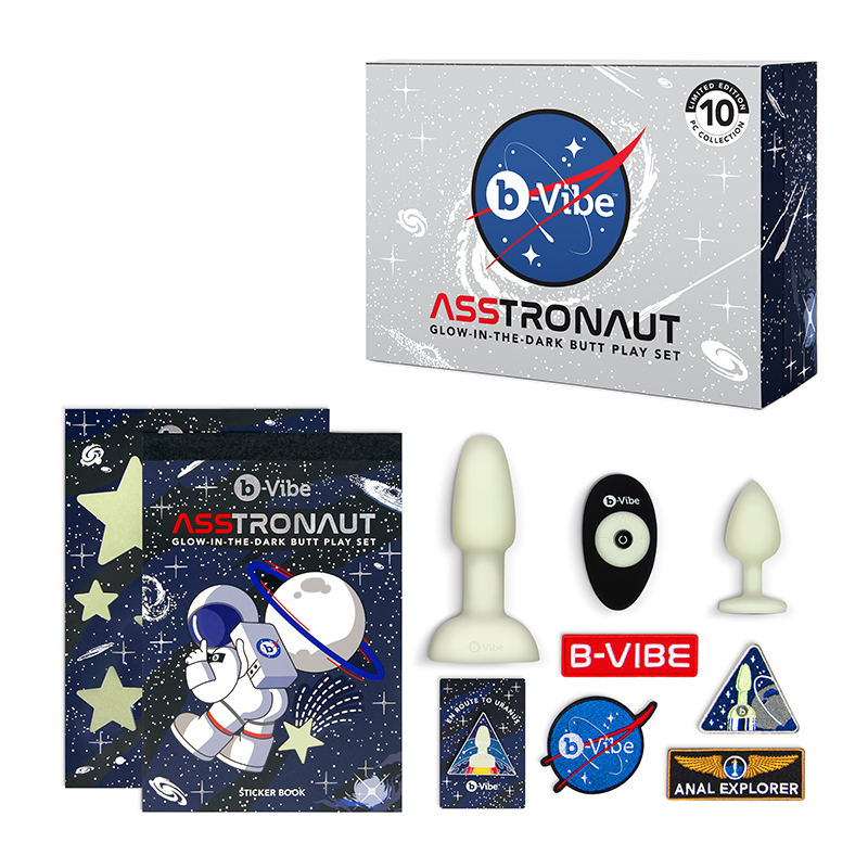b-Vibe Asstronaut GITD Butt Play Set