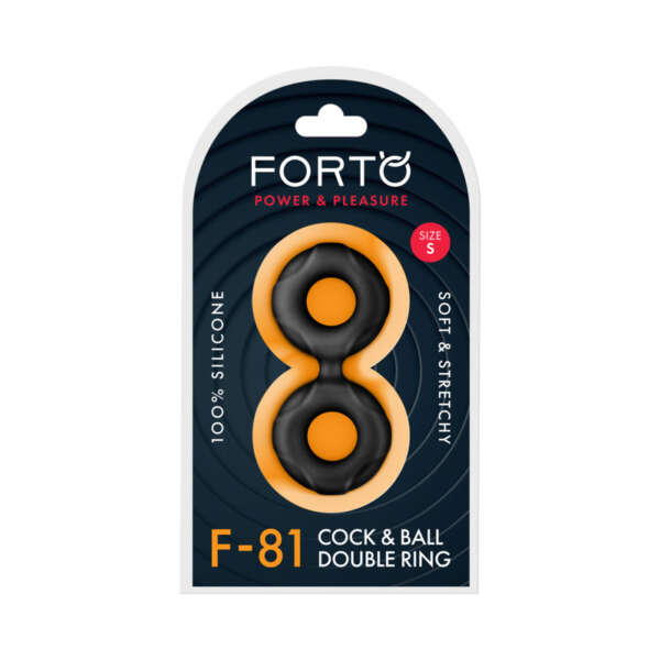 Forto F-81 Sili C&B Double Ring Sml Blk