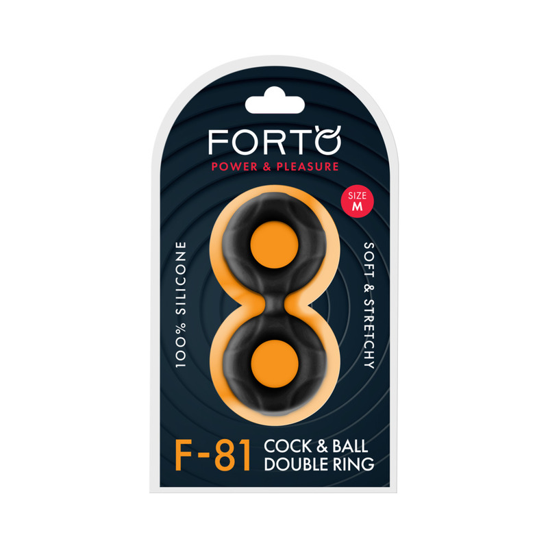 Forto F-81 Sili C&B Double Ring Med Blk