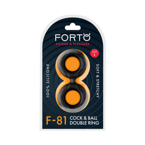 Forto F-81 Sili C&B Double Ring Lrg Blk