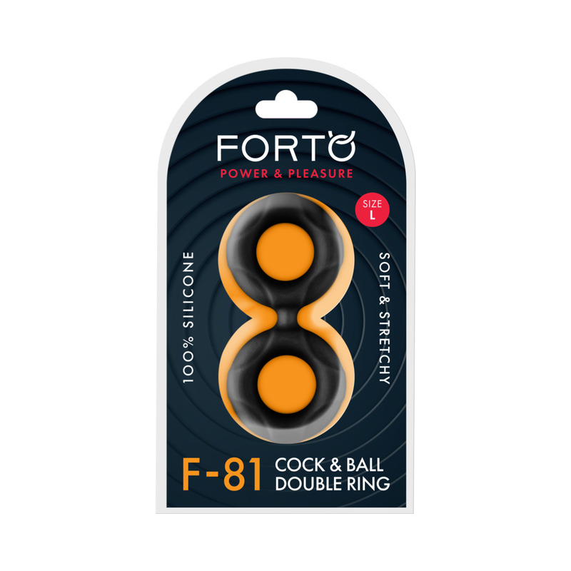 Forto F-81 Sili C&B Double Ring Lrg Blk