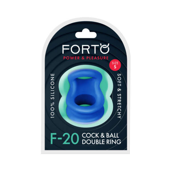 Forto F-20 Cockring Ball Stretch Sml Blu