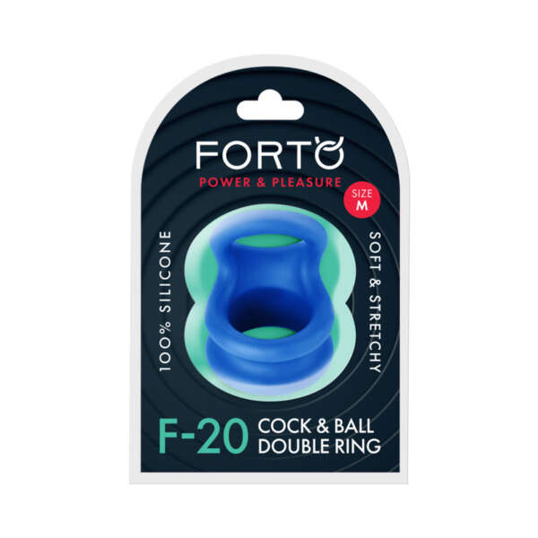 Forto F-20 Cockring Ball Stretch Med Blu