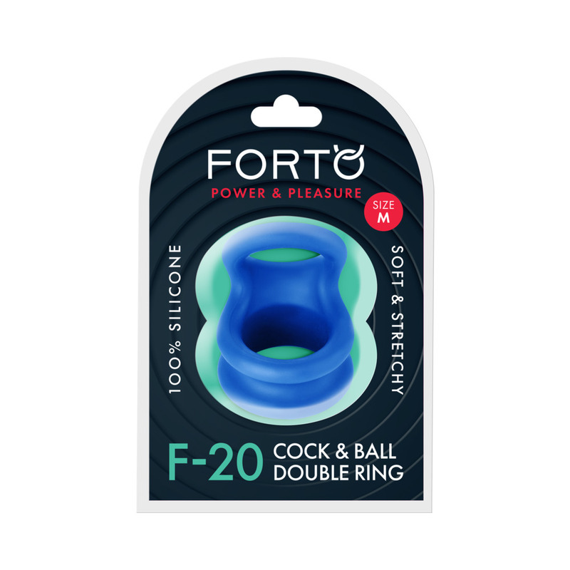 Forto F-20 Cockring Ball Stretch Med Blu