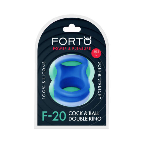 Forto F-20 Cockring Ball Stretch Lrg Blu