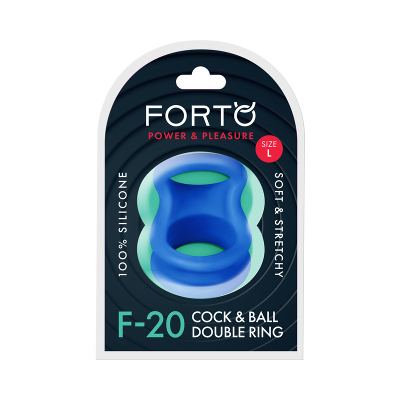 Forto F-20 Cockring Ball Stretch Lrg Blu