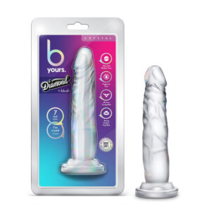 B Yours Diamond Crystal 7in Dildo Clear
